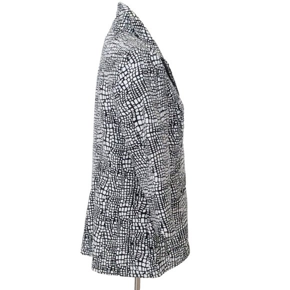 Chico's Black & White Cotton Blazer Jacket Size 1 (Women's 8 or M) NWOT - Picture 4 of 7